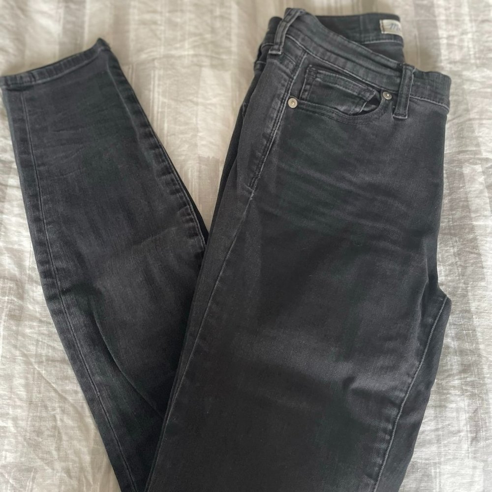Madewell 10" High Rise Skinny Women’s Stretch Denim Jeans Black Size 25